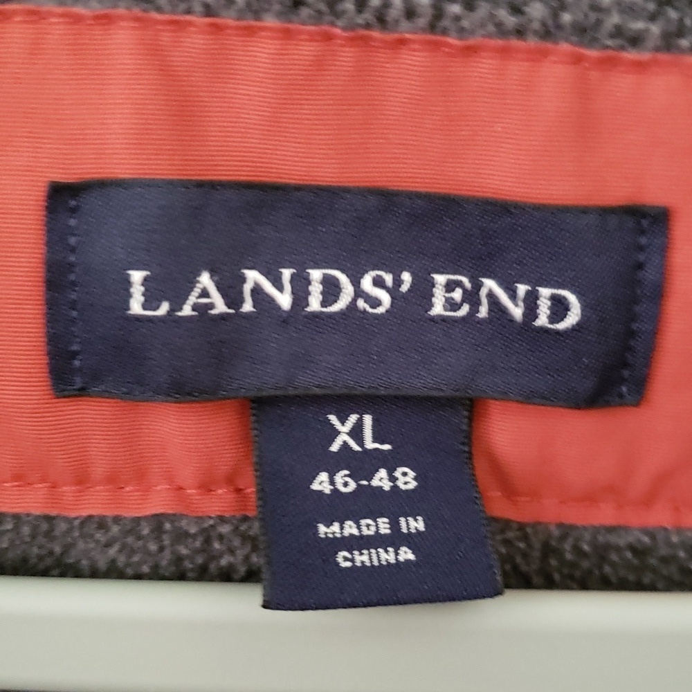 Lands' End Insulated Bomber Jacket Men XL Rust Orange Outdoor Work Trail Winter - Picture 6 of 12